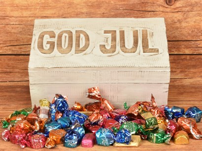 GOD JUL - Skattekiste med Chokolade 400 gram